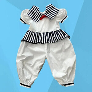 Vintage Alexis toddler Nautical one piece outfit/costume 24 months